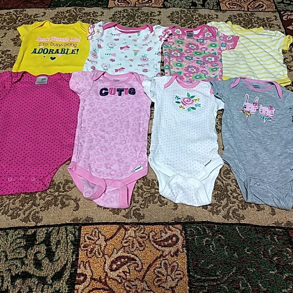 3 - 6 month girl onesie bundle